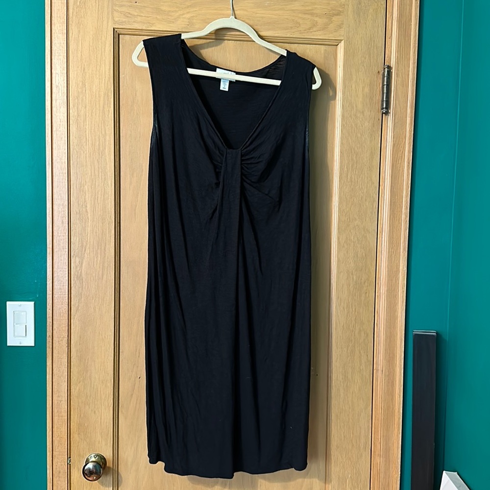 Classic black Loft sleeveless shift dress
